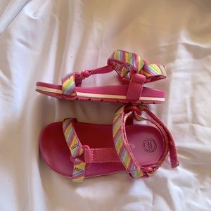Pink Wonder Nation toddler girl sandals- size 7